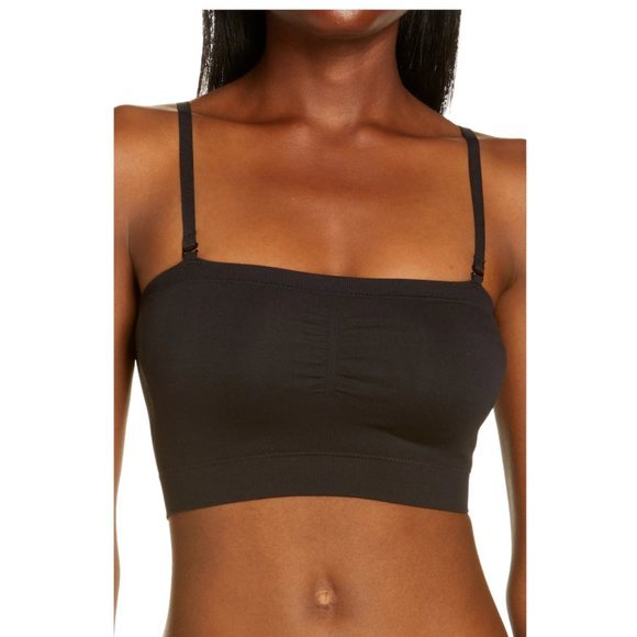 NWOT NORDSTROM Bare Convertible Strapless Bandeau Bra in Black (M) - Picture 2 of 14